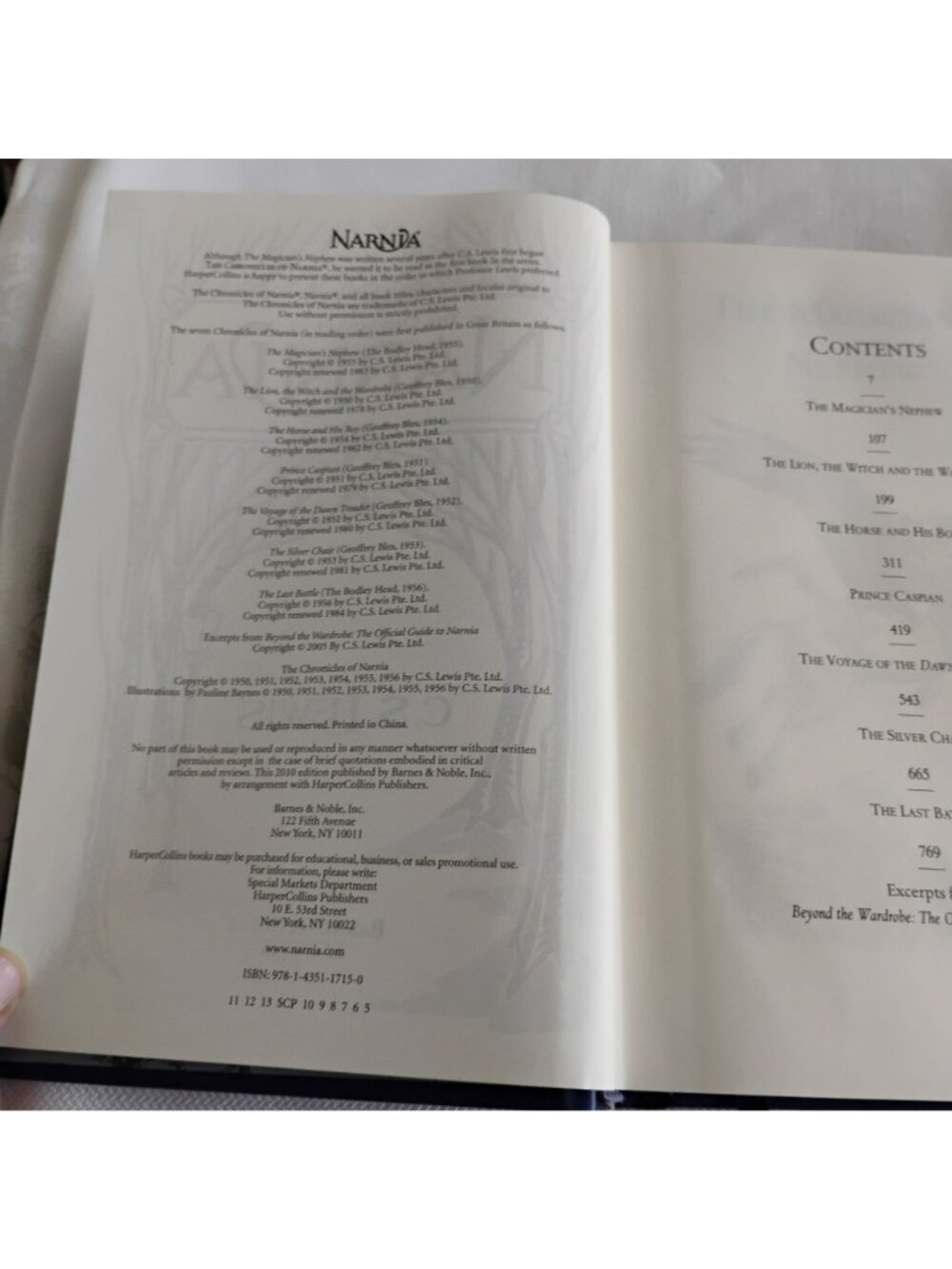 The Chronicles Of Narnia Barnes & Noble Leatherbound Omnibus C.S. Lewis 2010 - Picture 6 of 9